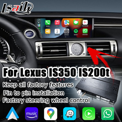 Phản chiếu màn hình hộp tự động android caprlay không dây Lexus IS350 IS200t IS300 IS300h