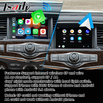 Infiniti QX80 QX56 Z62 carplay android auto multi finger HD màn hình cảm ứng nâng cấp IT08