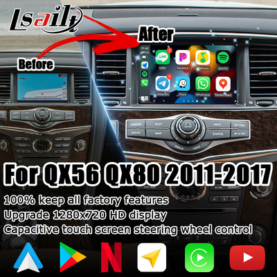 Infiniti QX80 QX56 Z62 carplay android auto multi finger HD màn hình cảm ứng nâng cấp IT08