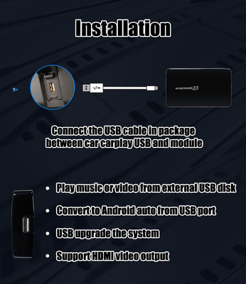 Giao diện Video trên ô tô Android 9.0 AI Box USB HDMI Dành cho ô tô Hyundai Kia có carplay