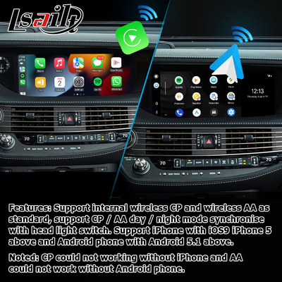 Lexus LS500 LS500h LS350 giao diện phản chiếu màn hình tự động android carplay không dây
