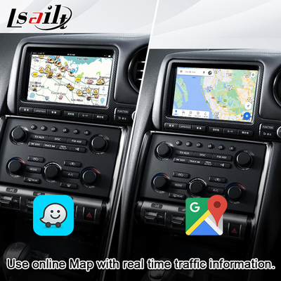 Màn hình đa phương tiện Lsailt cho GT-R GTR R35 với CarPlay không dây 4 + 64GB, màn hình nâng cấp