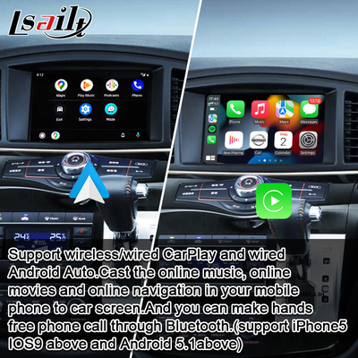 Màn hình đa phương tiện CarPlay không dây cho Nissan Elgrand Patrol, Armada Infiniti QX với Định vị GPS, Android Auto