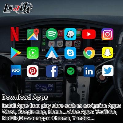 Màn hình đa phương tiện CarPlay không dây cho Nissan Elgrand Patrol, Armada Infiniti QX với Định vị GPS, Android Auto