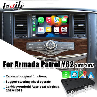 Giao diện Lsailt CarPlay cho Nissan Armada, Quest, Pathfinder với Android Auto, nâng cấp màn hình gốc