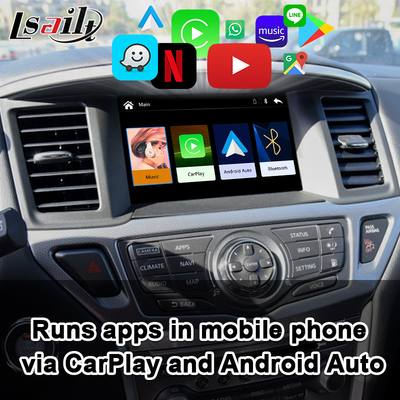 Giao diện Pathfinder CarPlay bao gồm Android Auto, YouTube, Bluetooth hoạt động cho Nissan