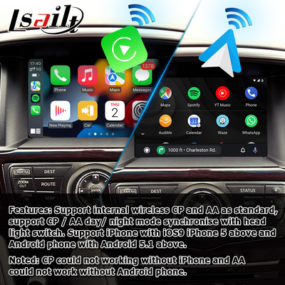 Hộp điều hướng tự động Carplay Android không dây dành cho Nissan Pathfinder R52 2017-2021