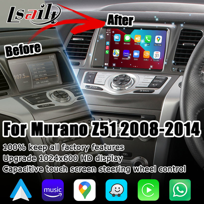 Nâng cấp màn hình HD đa phương tiện Nissan Murano Z51 Wireless Carplay Android Auto