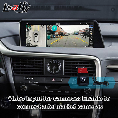 Giao diện Lexus CarPlay cho RX450H 2016-2022 RX350 Hỗ trợ Wireless Android Auto, Camera