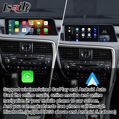 Giao diện Lexus CarPlay cho RX450H 2016-2022 RX350 Hỗ trợ Wireless Android Auto, Camera