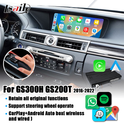 Giao diện CarPlay không dây cho Lexus GS300h GS200t với Android Auto, hỗ trợ Điều khiển từ xa Joystick