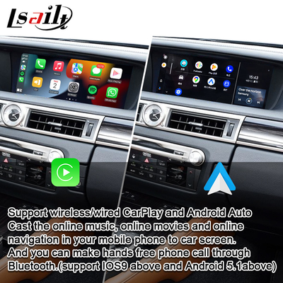 Giao diện CarPlay không dây cho Lexus GS300h GS200t với Android Auto, hỗ trợ Điều khiển từ xa Joystick