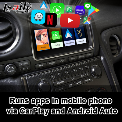 Giao diện Carplay cho Nissan GT-R GTR R35 2008-2017 Tích hợp Android Auto không dây, Mirror Link