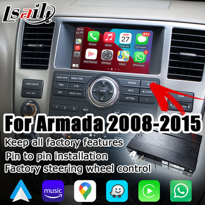 Nissan Armada TA60 phù hợp với carplay android auto trên màn hình xuất xưởng