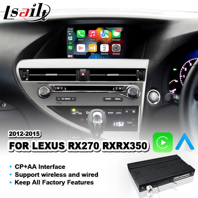 Giao diện tự động Android Carplay không dây Lsait cho Lexus RX 270 350 450h F Sport AL10 2012-2015
