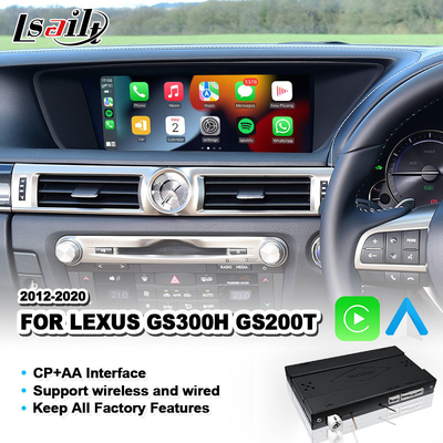 Giao diện Carplay tự động không dây Android cho Lexus GS300h GS200t GS350 GS450h GSF GS L10 2016-2020