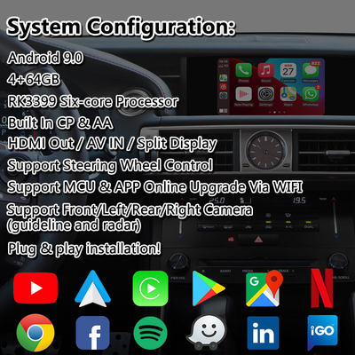 Lsailt Android Video Interface cho Lexus IS250 IS300h IS350 IS200t IS300 IS Kiểm soát chuột 2013-2016