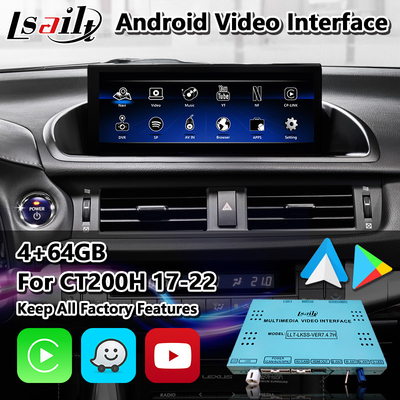 Lsailt Android Navigation Video Interface cho Lexus CT 200h FSport 2017-2022