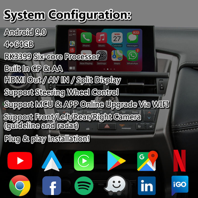 Lsailt Android Multimedia Video Interface cho Lexus NX300h NX200t NX F-Sport Touchpad Control 2014-2017