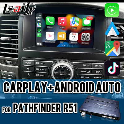 Giao diện CarPlay không dây cho Nissan Pathfinder R51 Navara D40 2013-2016 Android Auto, CarLife, Mirror Link