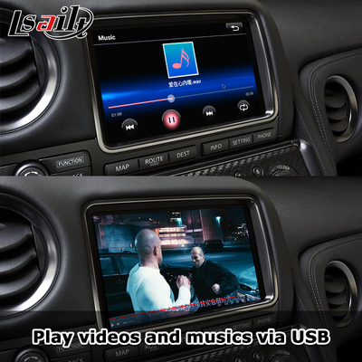 Giao diện CarPlay không dây cho GT-R GTR R35 2011-2017 bao gồm Android Auto, điều hướng GPS, Camera ngược