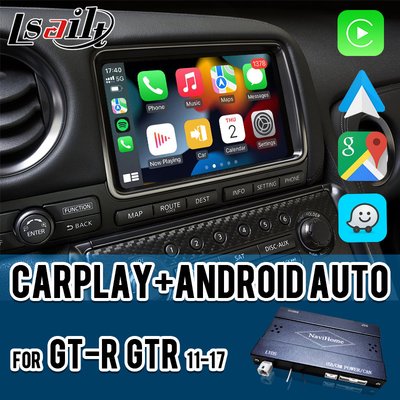 Giao diện CarPlay không dây cho GT-R GTR R35 2011-2017 bao gồm Android Auto, điều hướng GPS, Camera ngược