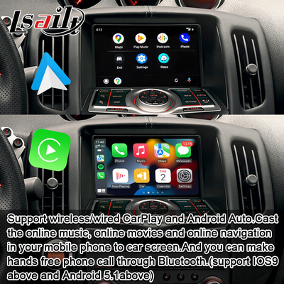 Lsailt Carplay Interface Box cho Nissan 370Z 2010-2020 Android hỗ trợ tự động lệnh giọng nói, điều khiển lái