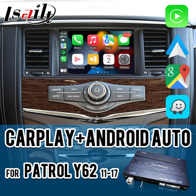 Pin to Pin CarPlay giao diện cho Nissan Patrol Y62, Pathfinder, Armada bao gồm Android Auto, Google Map, Waze