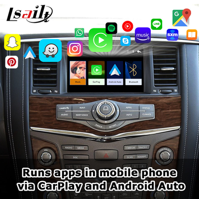 Pin to Pin CarPlay giao diện cho Nissan Patrol Y62, Pathfinder, Armada bao gồm Android Auto, Google Map, Waze