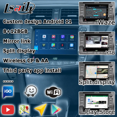 Toyota Crown GRS204 URS206 UZS207 S200 Android không dây Carplay Android Auto 8+128GB chạy bởi Qualcomm