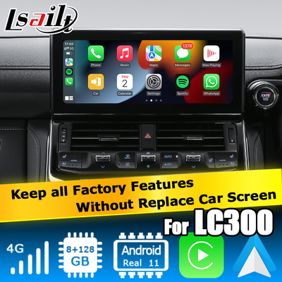 Toyota Land Cruiser LC300 nâng cấp kiểu nhà máy giao diện video Android carplay android auto