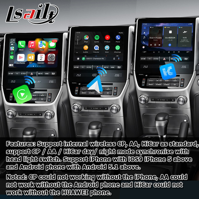 Toyota Land Cruiser LC200 giao diện video Android 8 + 128GB được cung cấp bởi Qualcomm với carplay android auto
