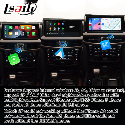 Lexus LX570 LX450d Android giao diện video hỗ trợ carplay Android auto Qualcomm 8+128GB Android 11