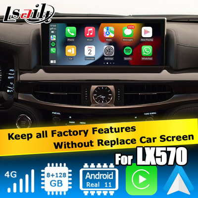 Lexus LX570 LX450d Android giao diện video hỗ trợ carplay Android auto Qualcomm 8+128GB Android 11