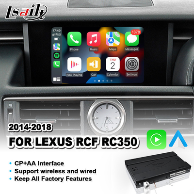 Giao diện Android Auto Carplay không dây cho Lexus RC 350 300h 200t 300 AWD F Sport 2014-2018