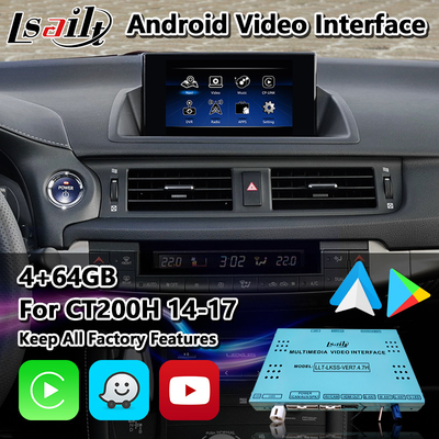 Lsailt Android Video Interface cho Lexus CT200h CT F Sport Kiểm soát chuột 2014-2017