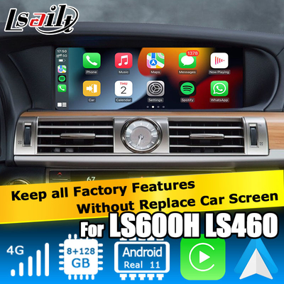 Lexus LS460L LS600hL android 11 carplay giao diện video dựa trên Qualcomm 8+128GB