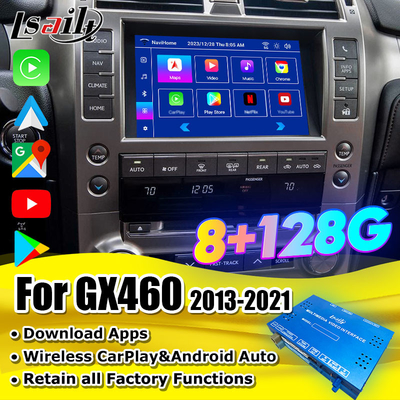 8+128GB Android 11 Lexus Video Interface cho GX460 2014-2021 Bao gồm Wireless CarPlay, Android Auto
