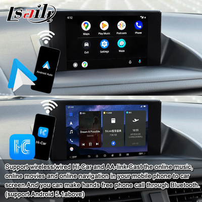 Lsailt Wireless CarPlay Giao diện video Android cho Lexus CT CT200H 2014-2017 Hỗ trợ tải xuống APPs, NetFlix, YouTube