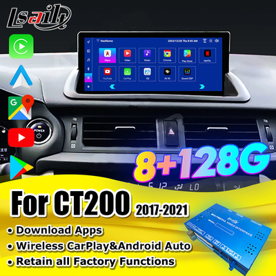 Lsailt Lexus Video Interface cho CT200h 2017-2021 GX LX ES LS... Bao gồm CarPlay, Android Auto, Spotify