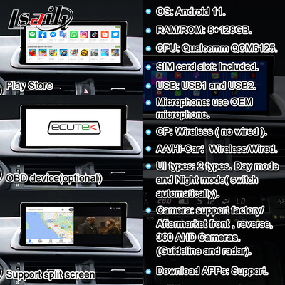 Lsailt Lexus Video Interface cho CT200h 2017-2021 GX LX ES LS... Bao gồm CarPlay, Android Auto, Spotify