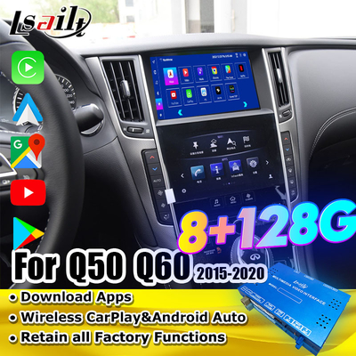 Lsailt Android Infotainment Module cho Infiniti Q50 Q60 2014-2020 Giao diện CarPlay, Hộp điều hướng Android