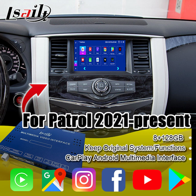 Lsailt 8G Android Multimedia Interface cho Nissan Patrol 2020-2023 Google Map, CarPlay, Android Navigation Box, YouTube