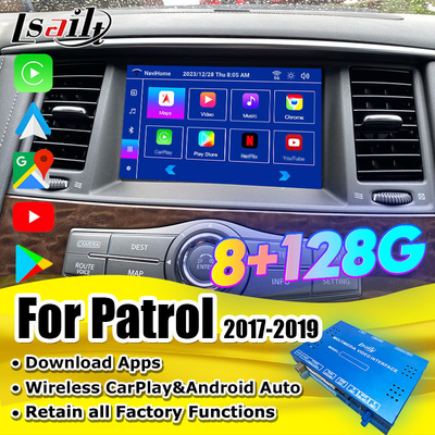 Lsailt Smart Infotainment Module cho Nissan Patrol 2017-2019 Hệ thống tích hợp đa phương tiện trong xe bao gồm CarPlay