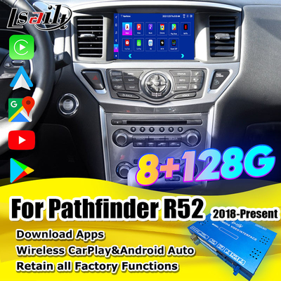 Lsailt 8GB giao diện đa phương tiện Android cho Nissan Pathfinder R52 2018-Patrol Carplay Android Auto Wireless Module