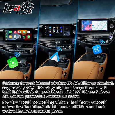 Lexus LS500h LS500 LS350 2022 giao diện video Android 13 8 + 128GB dựa trên Qualcomm