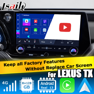 Lexus TX550h+ TX350 TX500h Giao diện video Android 13 với Octa core 2.0Ghz 8+128GB carplay