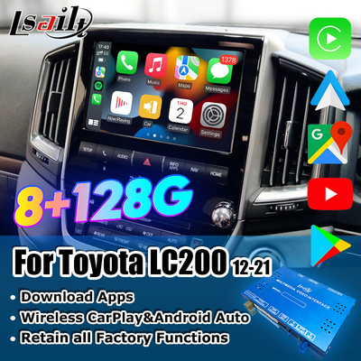 8+128GB Qualcomm Android Multimedia Video Interface cho Land Cruiser 2013-2021 LC200, VX_R, GX_R với Wireless CarPlay