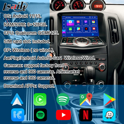 HDMI 8G Android giao diện đa phương tiện với CarPlay, YouTube, Google Play, NetFlix Cho Nissan Patrol 370Z Quest, Android 13