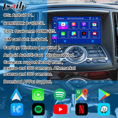 Nissan Multimedia Interface cho 370GT, Skyline, Infiniti G37, Q40, Q60 Hỗ trợ YouTube, CarPlay, Màn hình dựa đầu